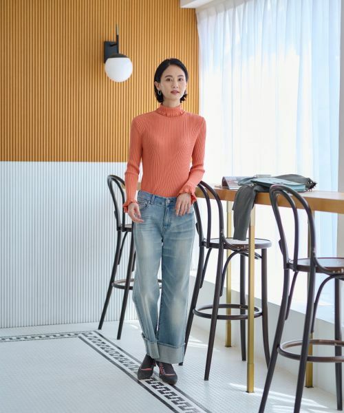CARA O CRUZ / キャラ・オ・クルス ニット・セーター | 洗える 部分フリルのタートルニット | 詳細26