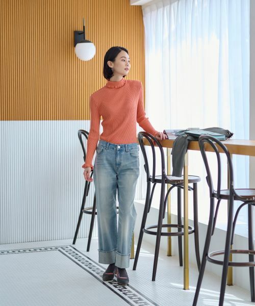 CARA O CRUZ / キャラ・オ・クルス ニット・セーター | 洗える 部分フリルのタートルニット | 詳細27