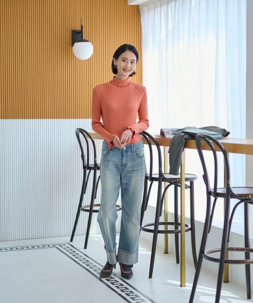 CARA O CRUZ / キャラ・オ・クルス ニット・セーター | 洗える 部分フリルのタートルニット | 詳細28