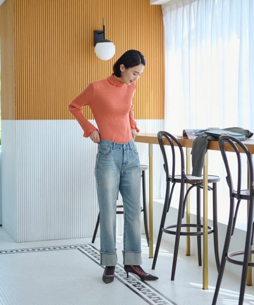 CARA O CRUZ / キャラ・オ・クルス ニット・セーター | 洗える 部分フリルのタートルニット | 詳細29