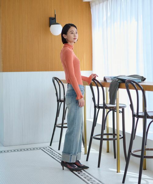 CARA O CRUZ / キャラ・オ・クルス ニット・セーター | 洗える 部分フリルのタートルニット | 詳細30