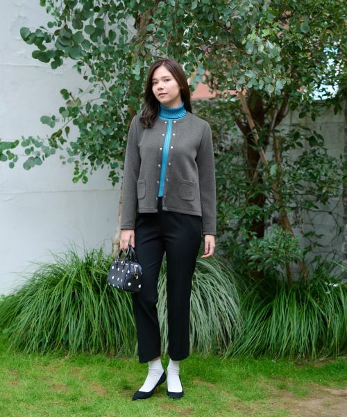 CARA O CRUZ / キャラ・オ・クルス ニット・セーター | 洗える 部分フリルのタートルニット | 詳細8