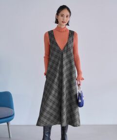 CARA O CRUZ / キャラ・オ・クルス ロング・マキシ丈ワンピース | チェックのジャンパースカート