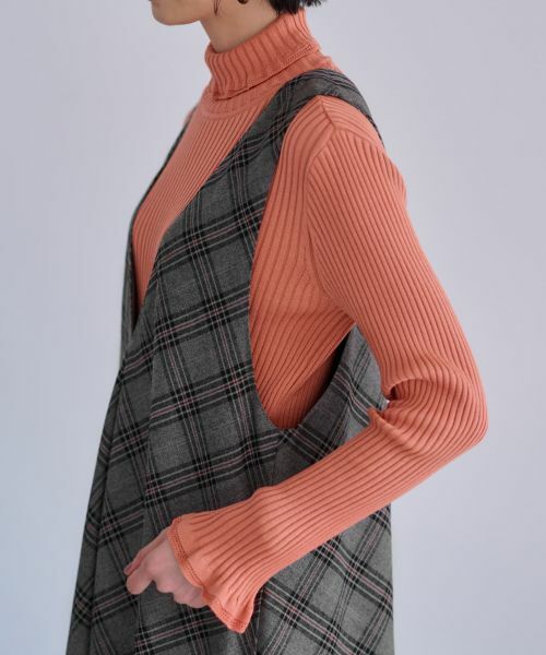 CARA O CRUZ / キャラ・オ・クルス ロング・マキシ丈ワンピース | チェックのジャンパースカート | 詳細25