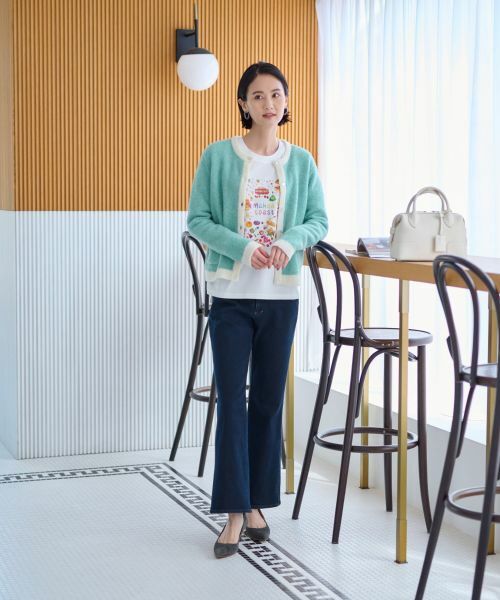 パンツ l02_w セール】 【あったか】裏起毛のデニムジャージパンツ （その他
