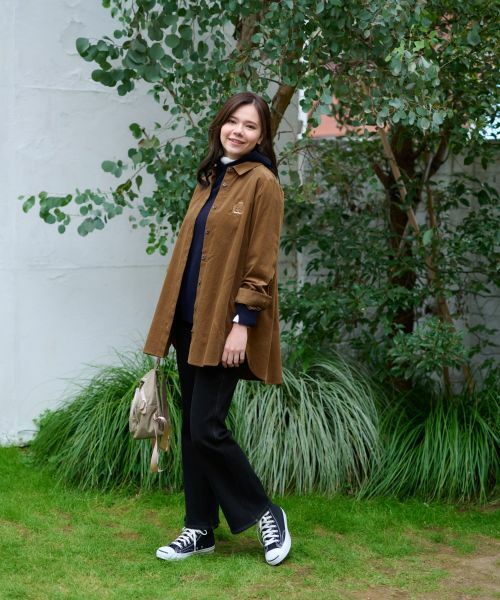 CARA O CRUZ / キャラ・オ・クルス その他パンツ | 【あったか】裏起毛のデニムジャージのブラックパンツ | 詳細3