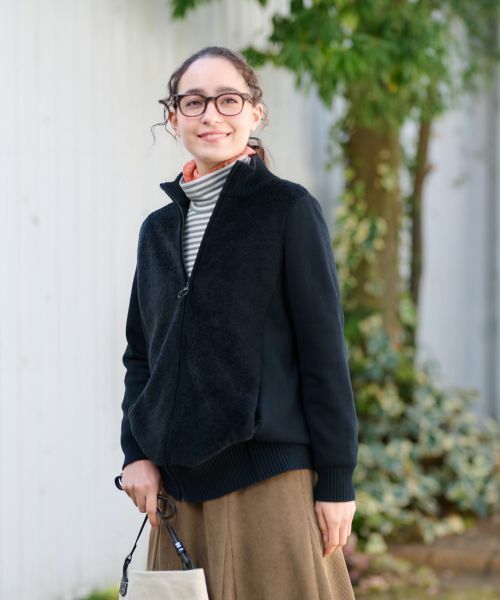 CARA O CRUZ / キャラ・オ・クルス カーディガン・ボレロ | もこもこジップアップカーディガン | 詳細2