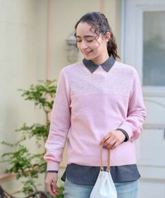 CARA O CRUZ / キャラ・オ・クルス ニット・セーター | スパンコールのボーダーニット【CoC by CARA O CRUZ】