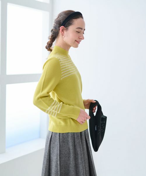 CARA O CRUZ / キャラ・オ・クルス ニット・セーター | スパンコールのボーダーニット【CoC by CARA O CRUZ】 | 詳細11