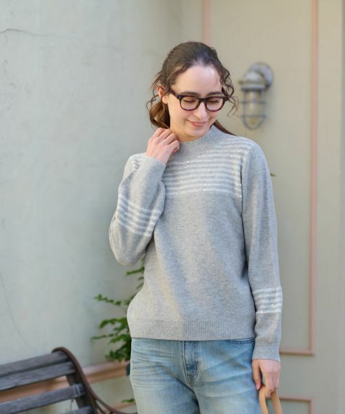 CARA O CRUZ / キャラ・オ・クルス ニット・セーター | スパンコールのボーダーニット【CoC by CARA O CRUZ】 | 詳細17