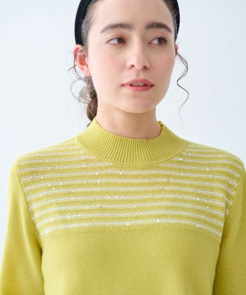 CARA O CRUZ / キャラ・オ・クルス ニット・セーター | スパンコールのボーダーニット【CoC by CARA O CRUZ】 | 詳細24