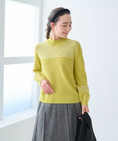 CARA O CRUZ / キャラ・オ・クルス ニット・セーター | スパンコールのボーダーニット【CoC by CARA O CRUZ】 | 詳細6