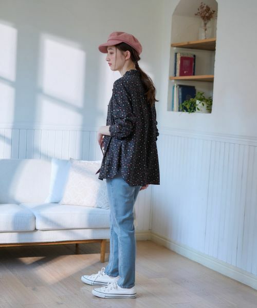 CARA O CRUZ / キャラ・オ・クルス シャツ・ブラウス | 洗える タイ付き小花柄 バンドカラーブラウス【CoC by CARA O CRUZ】 | 詳細16