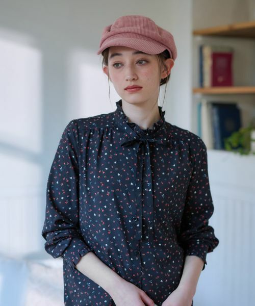 CARA O CRUZ / キャラ・オ・クルス シャツ・ブラウス | 洗える タイ付き小花柄 バンドカラーブラウス【CoC by CARA O CRUZ】 | 詳細8