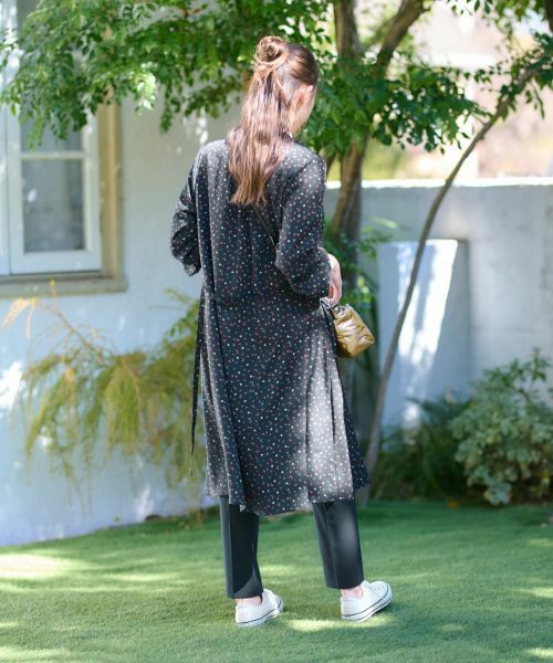 CARA O CRUZ / キャラ・オ・クルス ドレス | 洗える ベルト付き小花柄シャツワンピース【CoC by CARA O CRUZ】 | 詳細10