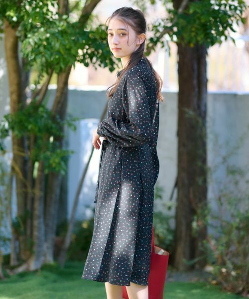 CARA O CRUZ / キャラ・オ・クルス ドレス | 洗える ベルト付き小花柄シャツワンピース【CoC by CARA O CRUZ】 | 詳細3