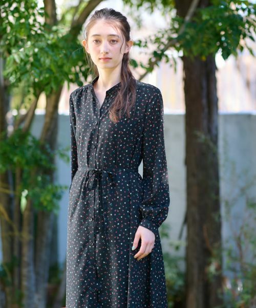 CARA O CRUZ / キャラ・オ・クルス ドレス | 洗える ベルト付き小花柄シャツワンピース【CoC by CARA O CRUZ】 | 詳細4