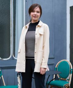 CARA O CRUZ / キャラ・オ・クルス テーラードジャケット | 洗える のびのびシャツジャケット