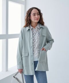 CARA O CRUZ / キャラ・オ・クルス テーラードジャケット | 洗える のびのびシャツジャケット