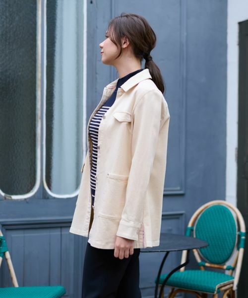 CARA O CRUZ / キャラ・オ・クルス テーラードジャケット | 洗える のびのびシャツジャケット | 詳細10