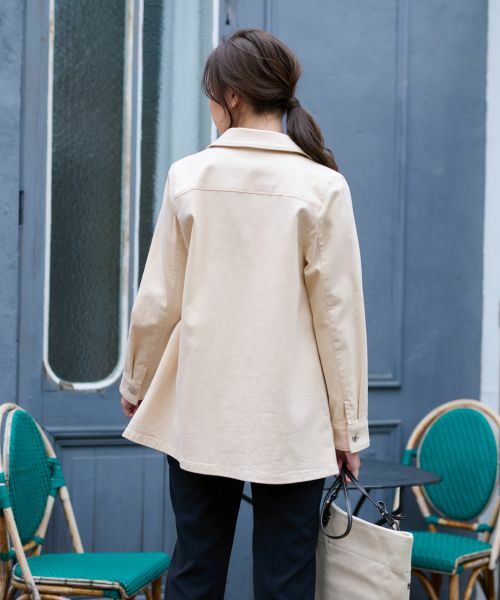 CARA O CRUZ / キャラ・オ・クルス テーラードジャケット | 洗える のびのびシャツジャケット | 詳細11