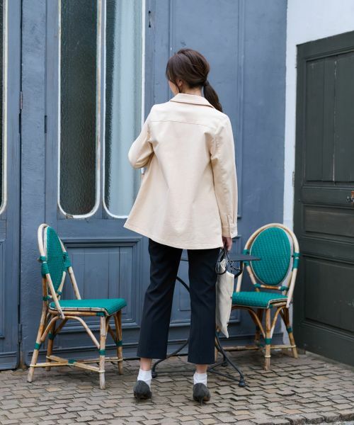 CARA O CRUZ / キャラ・オ・クルス テーラードジャケット | 洗える のびのびシャツジャケット | 詳細18