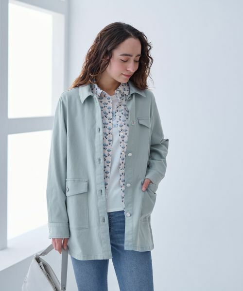 CARA O CRUZ / キャラ・オ・クルス テーラードジャケット | 洗える のびのびシャツジャケット | 詳細2