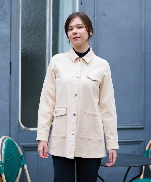 CARA O CRUZ / キャラ・オ・クルス テーラードジャケット | 洗える のびのびシャツジャケット | 詳細20