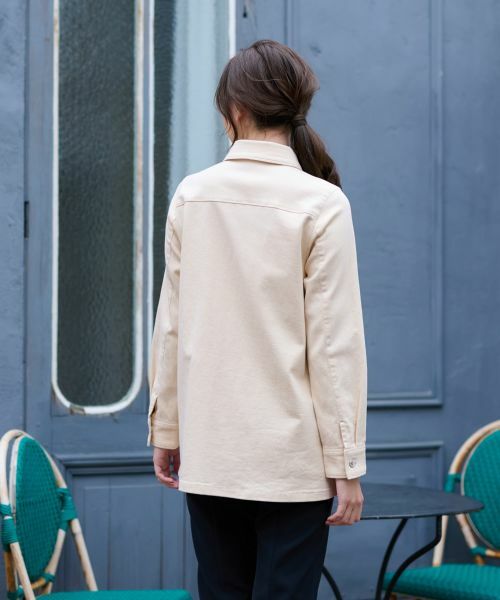 CARA O CRUZ / キャラ・オ・クルス テーラードジャケット | 洗える のびのびシャツジャケット | 詳細22
