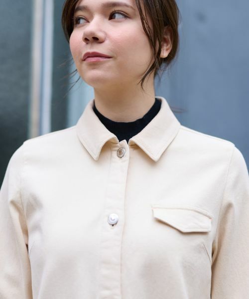 CARA O CRUZ / キャラ・オ・クルス テーラードジャケット | 洗える のびのびシャツジャケット | 詳細23