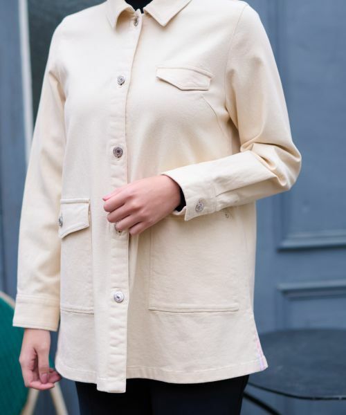 CARA O CRUZ / キャラ・オ・クルス テーラードジャケット | 洗える のびのびシャツジャケット | 詳細24