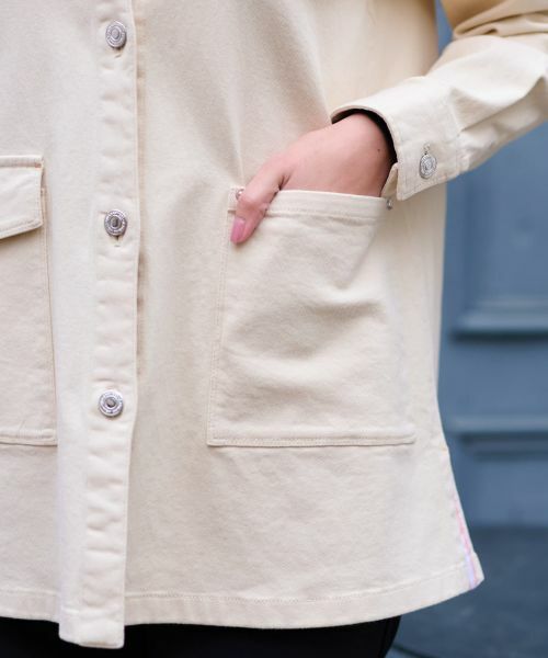 CARA O CRUZ / キャラ・オ・クルス テーラードジャケット | 洗える のびのびシャツジャケット | 詳細25