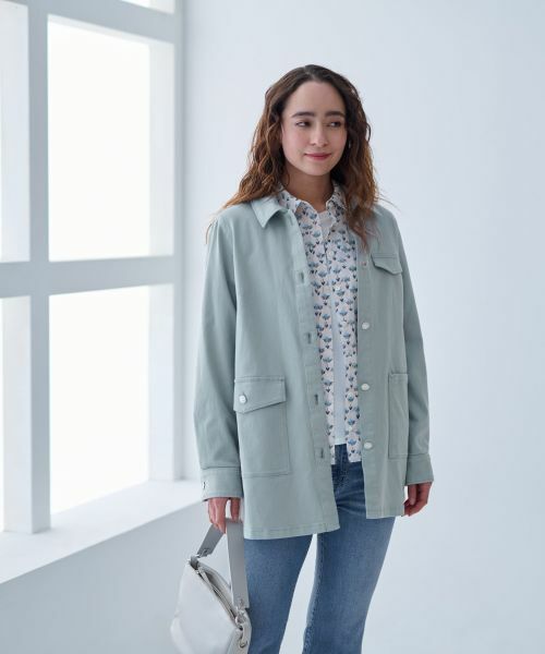 CARA O CRUZ / キャラ・オ・クルス テーラードジャケット | 洗える のびのびシャツジャケット | 詳細3