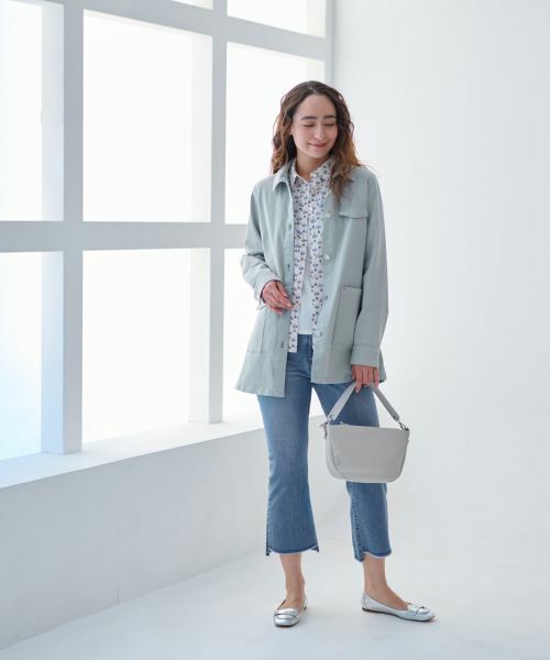 CARA O CRUZ / キャラ・オ・クルス テーラードジャケット | 洗える のびのびシャツジャケット | 詳細4