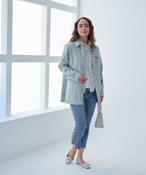 CARA O CRUZ / キャラ・オ・クルス テーラードジャケット | 洗える のびのびシャツジャケット | 詳細7