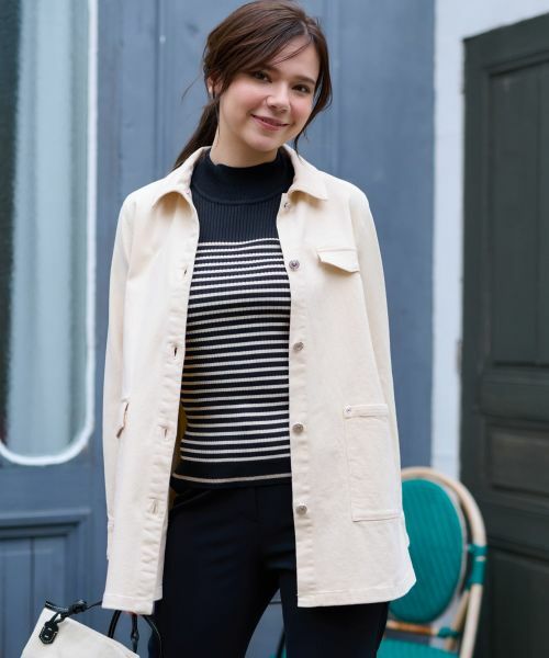 CARA O CRUZ / キャラ・オ・クルス テーラードジャケット | 洗える のびのびシャツジャケット | 詳細9