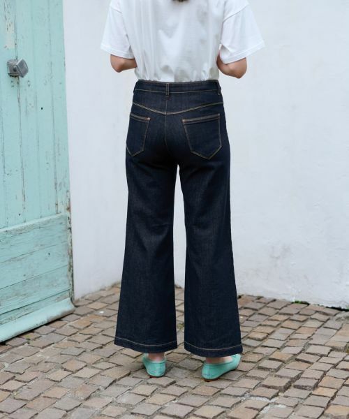 CARA O CRUZ / キャラ・オ・クルス デニムパンツ | 洗える ストレッチワイドデニム | 詳細13