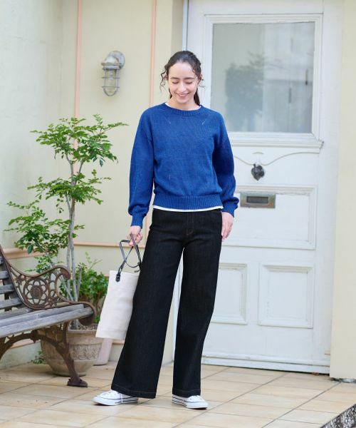 CARA O CRUZ / キャラ・オ・クルス デニムパンツ | 洗える ストレッチワイドデニム | 詳細7