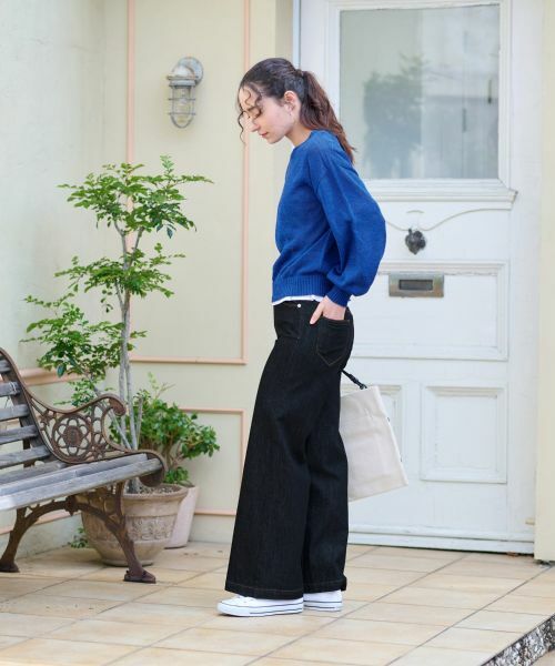 CARA O CRUZ / キャラ・オ・クルス デニムパンツ | 洗える ストレッチワイドデニム | 詳細8