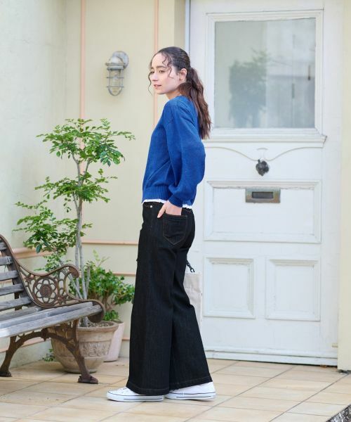 CARA O CRUZ / キャラ・オ・クルス デニムパンツ | 洗える ストレッチワイドデニム | 詳細9