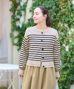 CARA O CRUZ / キャラ・オ・クルス カーディガン・ボレロ | 洗える ボーダーカ−ディガン