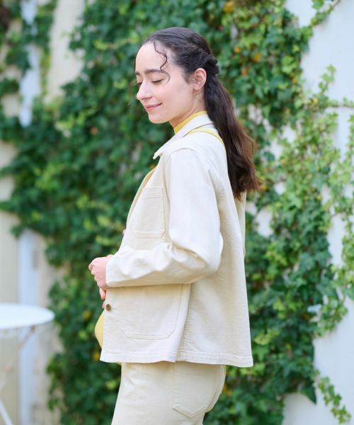 CARA O CRUZ / キャラ・オ・クルス テーラードジャケット | 洗える カバーオール【産地ナブル】【セットアップ】 | 詳細5