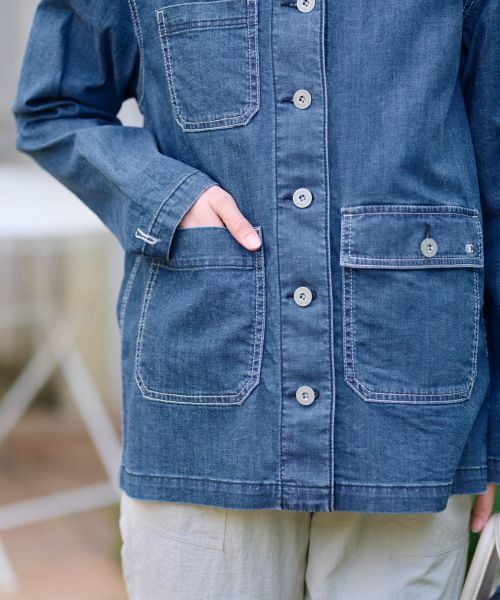 CARA O CRUZ / キャラ・オ・クルス テーラードジャケット | 洗える カバーオールデニム | 詳細17