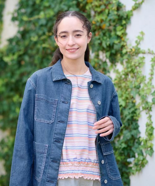 CARA O CRUZ / キャラ・オ・クルス テーラードジャケット | 洗える カバーオールデニム | 詳細2