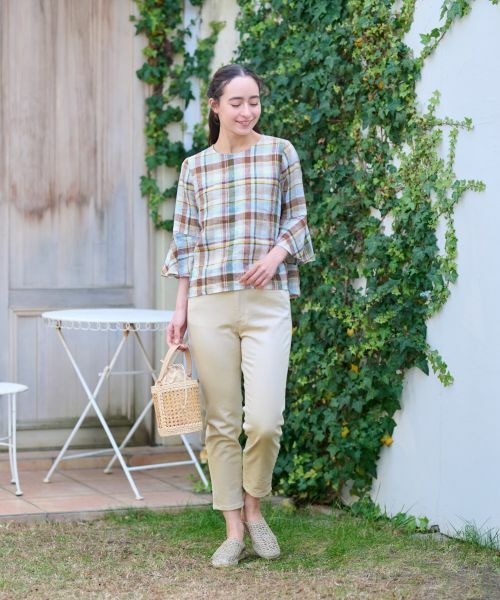 CARA O CRUZ / キャラ・オ・クルス その他パンツ | 洗える クロップドパンツ【産地ナブル】【セットアップ】 | 詳細3