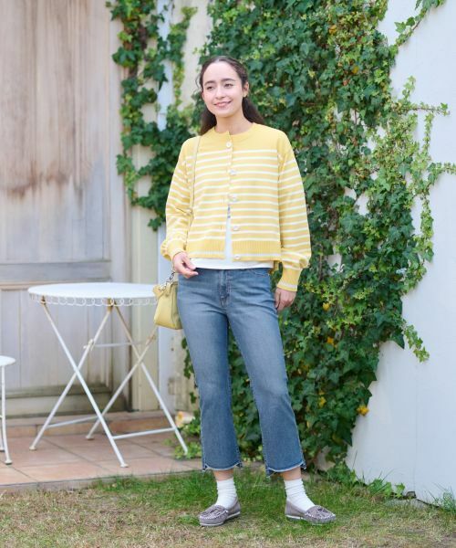 CARA O CRUZ / キャラ・オ・クルス その他パンツ | 洗える 裾断ち切りクロップドデニム | 詳細11