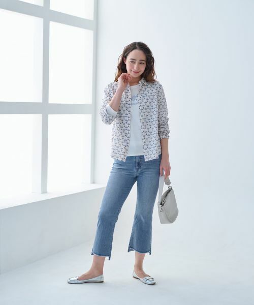 CARA O CRUZ / キャラ・オ・クルス その他パンツ | 洗える 裾断ち切りクロップドデニム | 詳細17