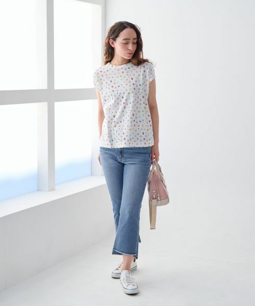 CARA O CRUZ / キャラ・オ・クルス その他パンツ | 洗える 裾断ち切りクロップドデニム | 詳細19