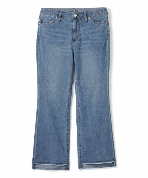 CARA O CRUZ / キャラ・オ・クルス その他パンツ | 洗える 裾断ち切りクロップドデニム | 詳細26