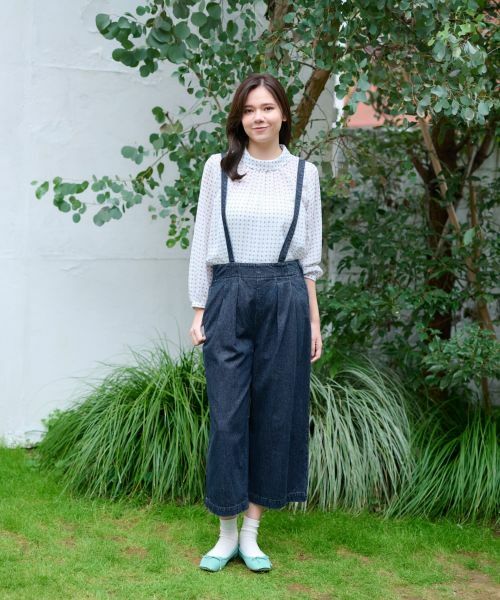 CARA O CRUZ / キャラ・オ・クルス その他パンツ | 洗える サロペッドデニムパンツ | 詳細15